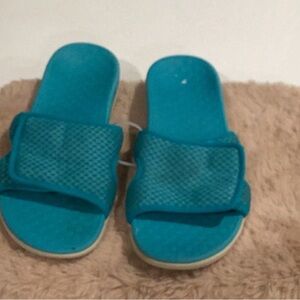 Teal Slide Sandals